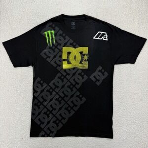 DC Monster Energy Metal Mulisha Graphic Shirt Mens L Black Skate BMX Streetwear